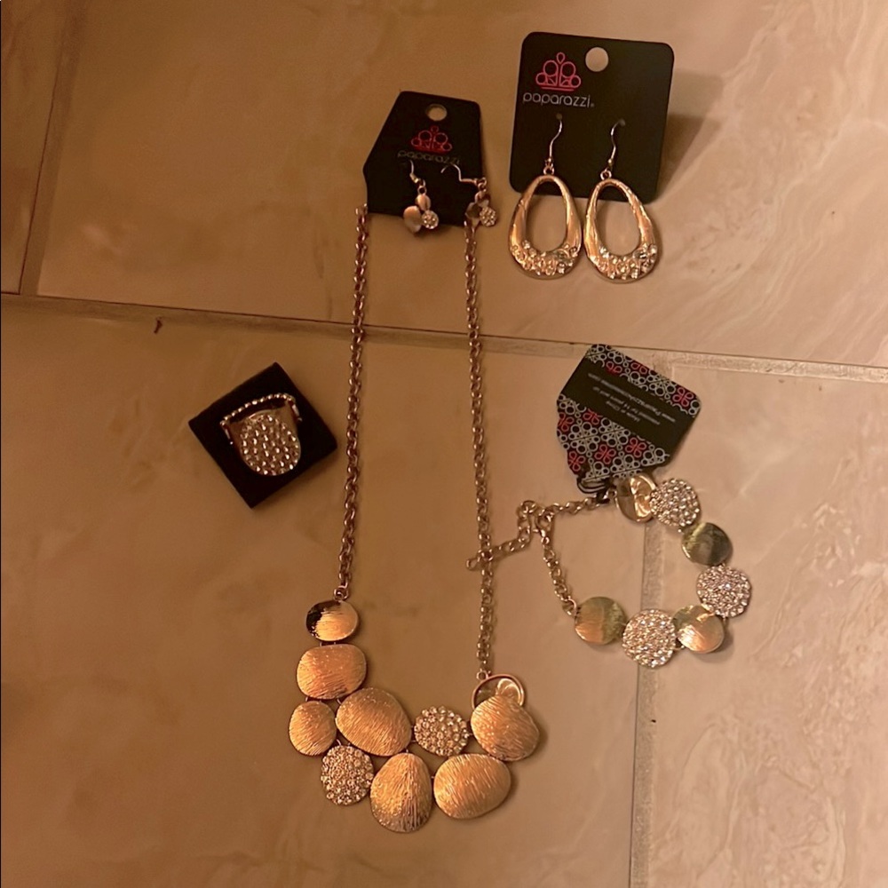 Gold and Diamond Jewelry Set